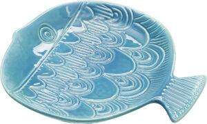Cult Design RetroFish Plate aqua 19x18x3cm 219 SEK